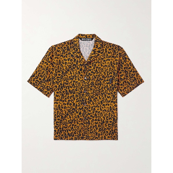  팜엔젤스 PALM ANGELS Camp-Collar Cheetah-Print Linen and Cotton-Blend Shirt 1647597325554265