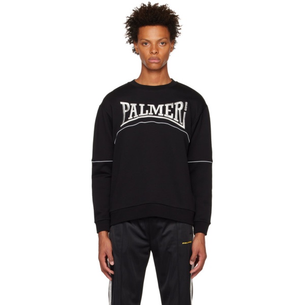  PALMER Black Embroidered Sweatshirt 222338M204000