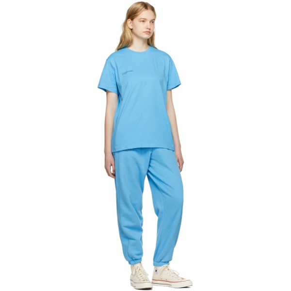  PANGAIA Blue Organic Cotton T-Shirt 221556F110008