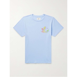 PASADENA LEISURE CLUB No Business Logo-Print Garment-Dyed Combed Cotton-Jersey T-Shirt 1647597328632487
