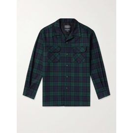 PENDLETON Board Convertible-Collar Checked Virgin Wool Shirt 1647597319012542