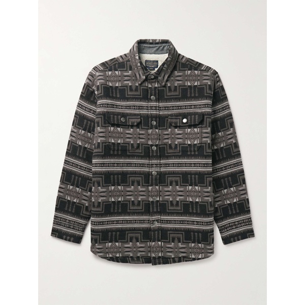  PENDLETON Faux Shearling-Lined Cotton-Jacquard Overshirt 1647597319012379