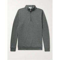 PETER MILLAR Crown Melange Stretch Cotton and Modal-Blend Half-Zip Sweatshirt 11452292647310154