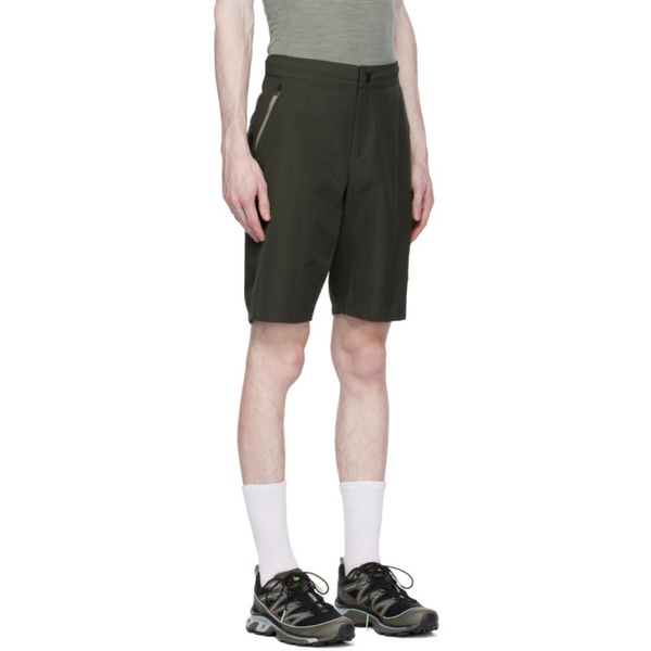  PEdALED Khaki Water-Repellent Shorts 231256M193005