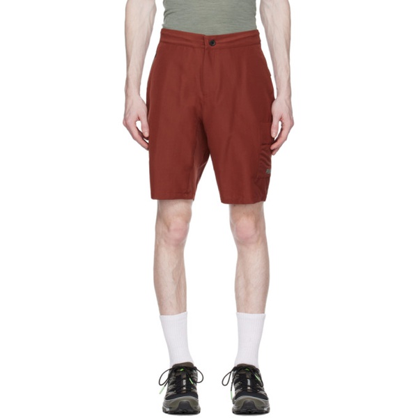  PEdALED Burgundy Water-Repellent Shorts 231256M193003