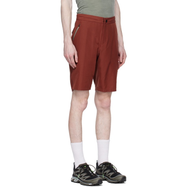  PEdALED Burgundy Water-Repellent Shorts 231256M193003