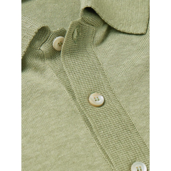  PIACENZA 1733 Silk and Linen-Blend Polo Shirt 1647597331917019