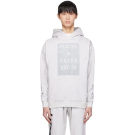 PLACES+FACES Gray OG Reflective Hoodie 232914M202003