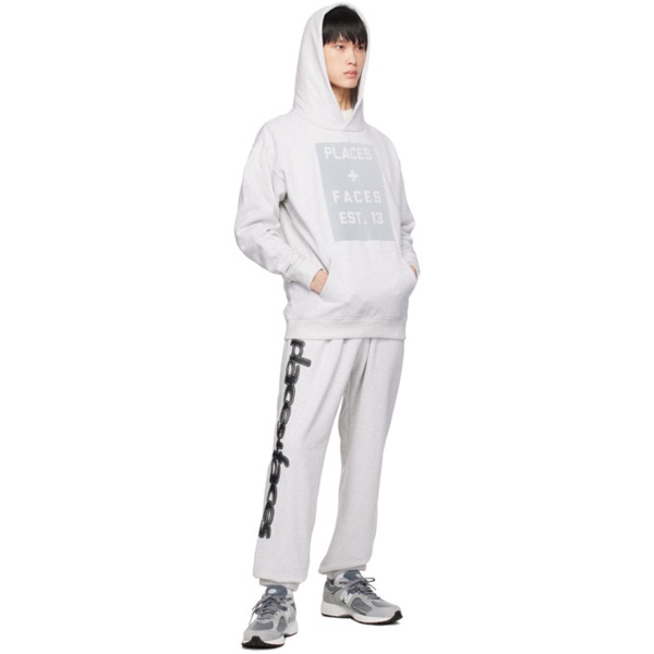  PLACES+FACES Gray OG Reflective Hoodie 232914M202003