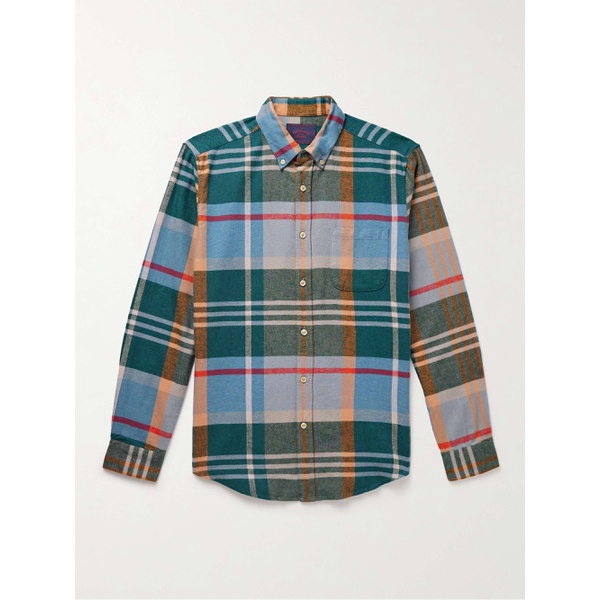  PORTUGUESE FLANNEL Realm Button-Down Collar Checked Cotton-Flannel Shirt 1647597318957313