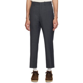 POTTERY Gray Tapered Leg Trousers 241028M191001