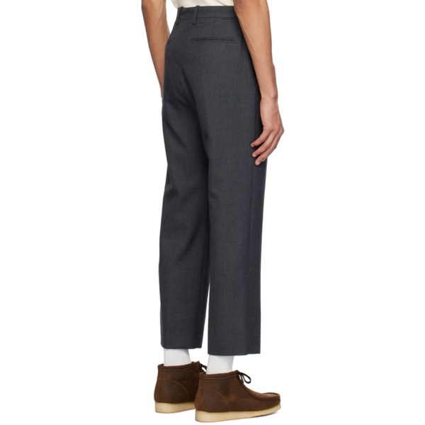  POTTERY Gray Tapered Leg Trousers 241028M191001