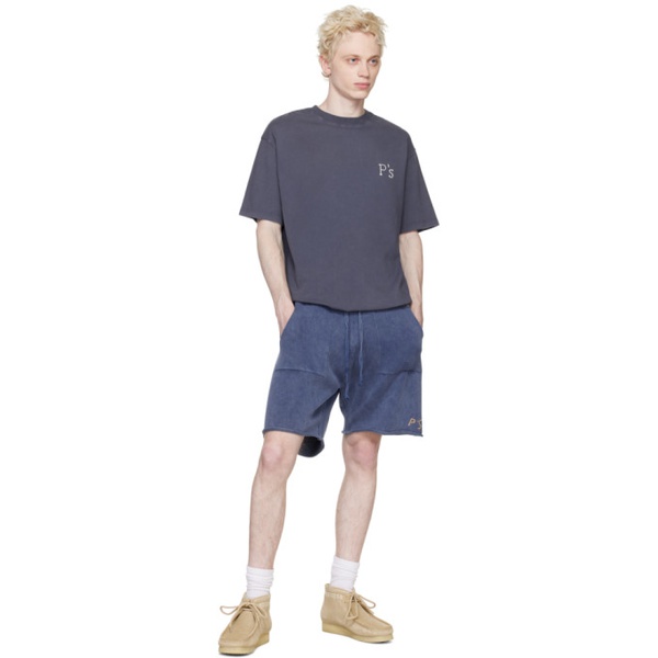  PRESIDENTs Navy Embroidered Shorts 231497M193000