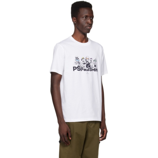  폴스미스 PS by 폴스미스 Paul Smith White Printed T-Shirt 231422M213029