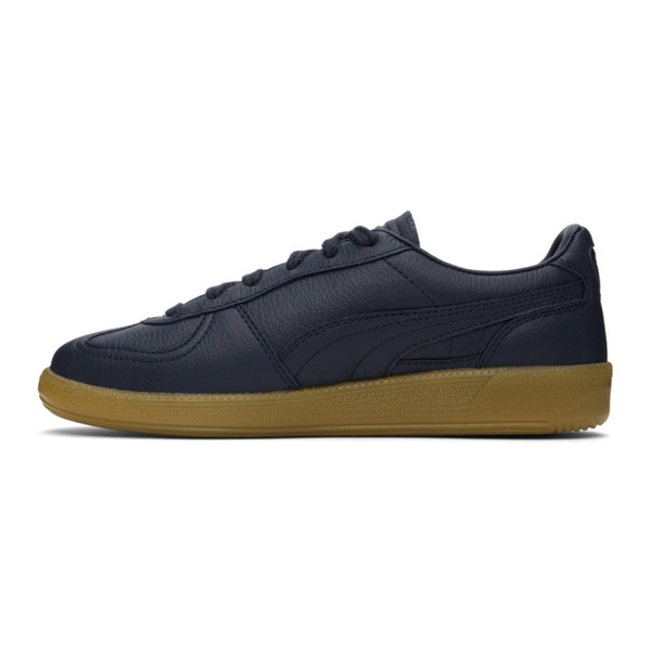  PUMA Navy Palermo Leather Sneakers 241010M237025