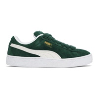 PUMA Green & White Suede XL Sneakers 242010M237021