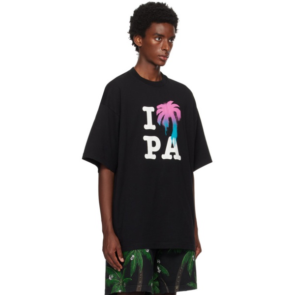 팜엔젤스 Palm Angels Black I Love PA T-Shirt 231695M213031
