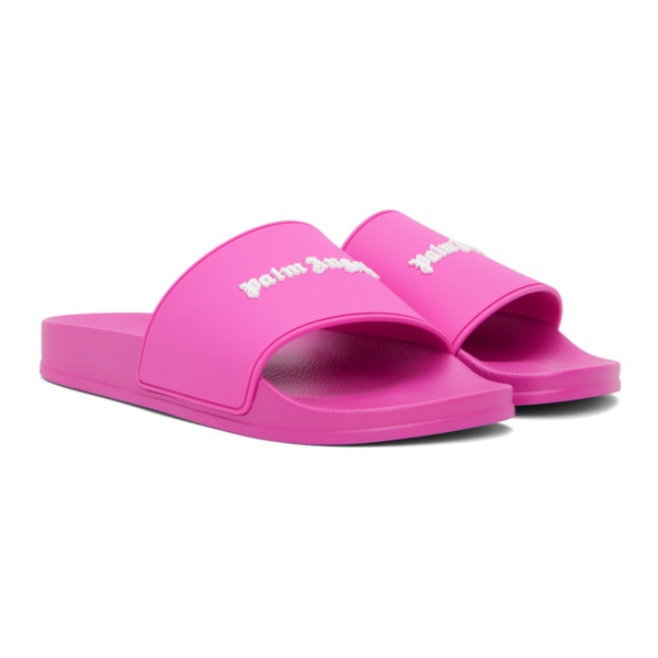  팜엔젤스 Palm Angels Pink New Logo Pool Slides 232695M234010