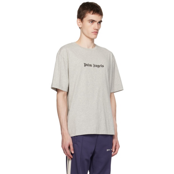  팜엔젤스 Palm Angels Grey Printed T-Shirt 232695M213028