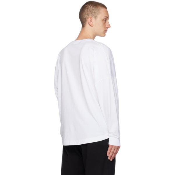  팜엔젤스 Palm Angels White Embroidered Long Sleeve T-Shirt 232695M213026