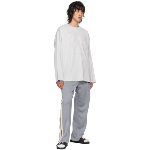  팜엔젤스 Palm Angels Gray Monogram Long Sleeve T-Shirt 241695M213003