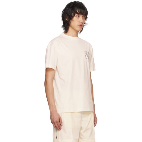  팜엔젤스 Palm Angels 오프화이트 Off-White Monogram Stud T-Shirt 241695M213016