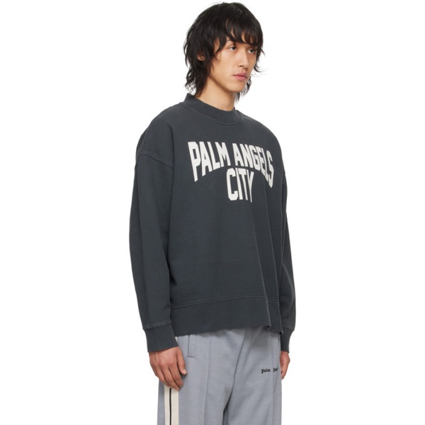  팜엔젤스 Palm Angels Gray City Washed Sweatshirt 241695M204003