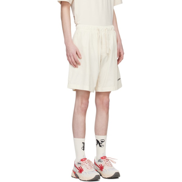  팜엔젤스 Palm Angels 오프화이트 Off-White Embroidered Shorts 241695M193019