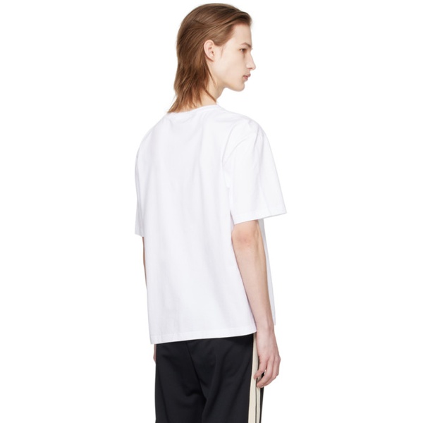  팜엔젤스 Palm Angels White Printed T-Shirt 241695M213026