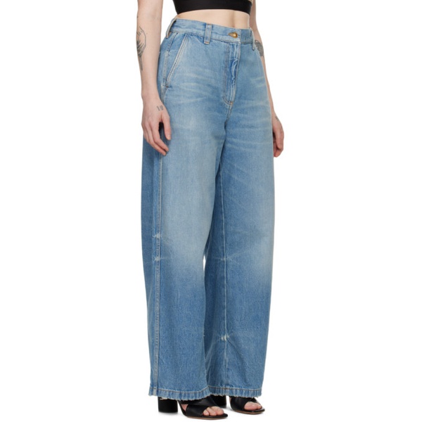  팜엔젤스 Palm Angels Blue Faded Jeans 241695F069001