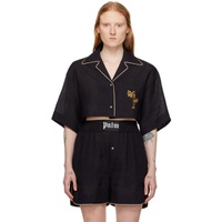 팜엔젤스 Palm Angels Black Cropped Shirt 241695F109001