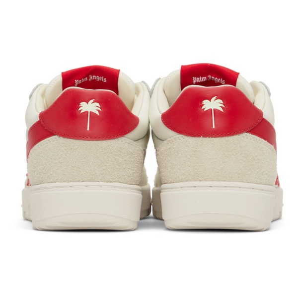  팜엔젤스 Palm Angels White & Red Palm Beach University Sneakers 241695F128003