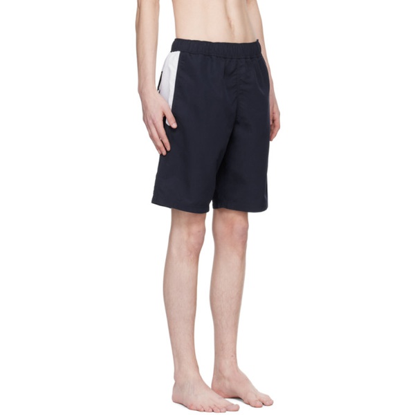  팜엔젤스 Palm Angels Navy Printed Swim Shorts 241695M208001