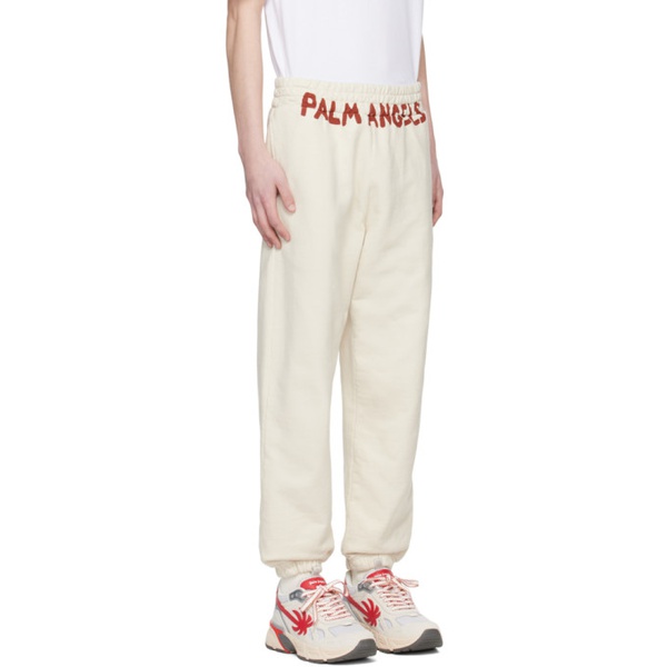  팜엔젤스 Palm Angels 오프화이트 Off-White Printed Sweatpants 241695M190022