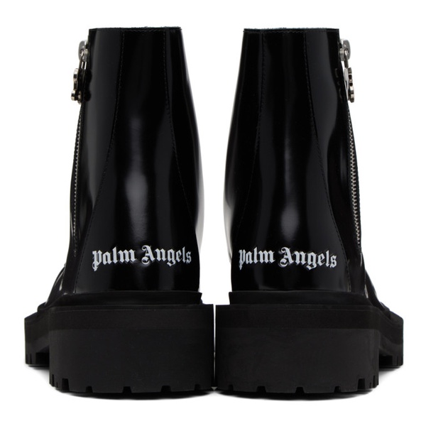  팜엔젤스 Palm Angels Black Embossed Combat Boots 232695M228000