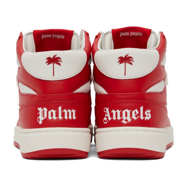  팜엔젤스 Palm Angels Red & White University Mid Sneakers 232695F127000