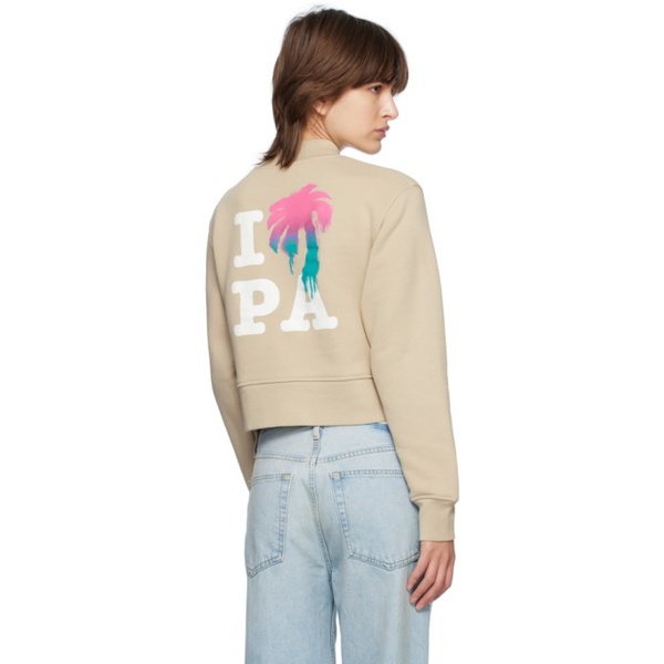  팜엔젤스 Palm Angels Beige I Love PA Sweatshirt 231695F098011