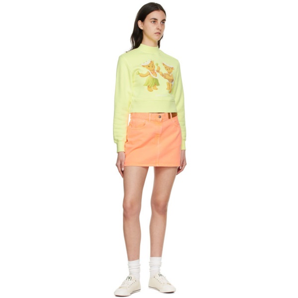  팜엔젤스 Palm Angels Yellow Cotton Sweatshirt 221695F098018