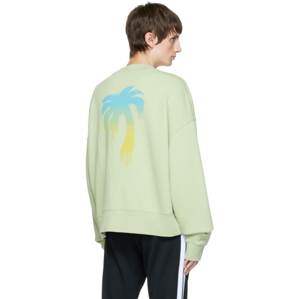  팜엔젤스 Palm Angels Green The Palm Sweatshirt 222695M204004