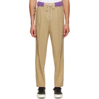 팜엔젤스 Palm Angels Tan & Purple Track Belt Trousers 222695M191002
