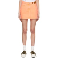 팜엔젤스 Palm Angels Orange Denim Mini Skirt 221695F090000