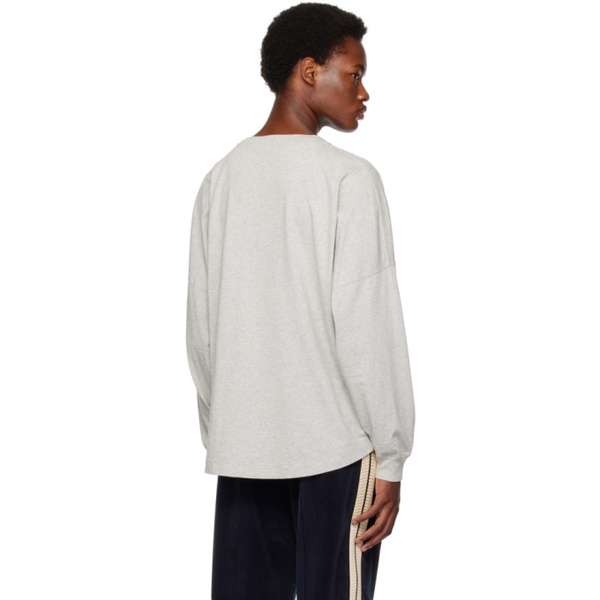  팜엔젤스 Palm Angels Gray Embroidered Long Sleeve T-Shirt 232695M213025