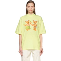 팜엔젤스 Palm Angels Yellow Dancing Bear T-Shirt 221695F110062