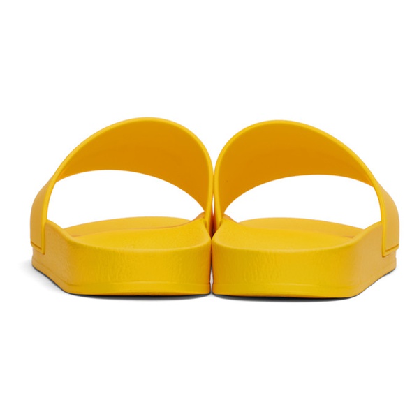  팜엔젤스 Palm Angels Yellow Logo Pool Slides 242695M234008