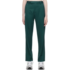 Palmes Green Fine Pleated Trousers 231963F087000