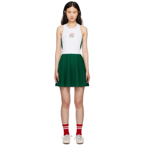  Palmes SSENSE Exclusive 오프화이트 Off-White & Green Forest Dress 232963F551000