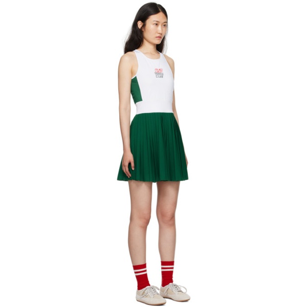  Palmes SSENSE Exclusive 오프화이트 Off-White & Green Forest Dress 232963F551000