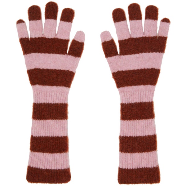  팔로마울 Paloma Wool Pink & Burgundy Patum Gloves 241648F012002