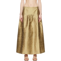 팔로마울 Paloma Wool Gold Pallon Maxi Skirt 242648F093001