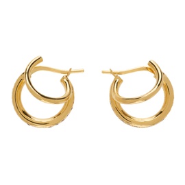 판코네시 Panconesi SSENSE Exclusive Gold Crystal Stellar Earrings 222340F022003